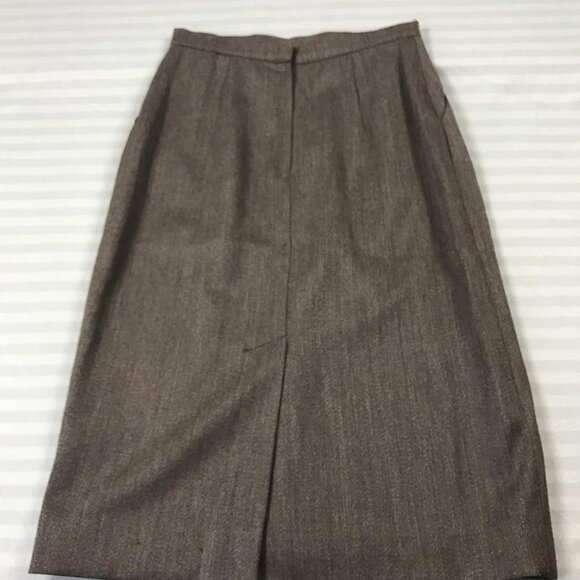 Harry Rosen Skirt Suit Womens 10 Brown Plaid Wool Cashmere Blazer Jacket Set - Picture 11 of 16